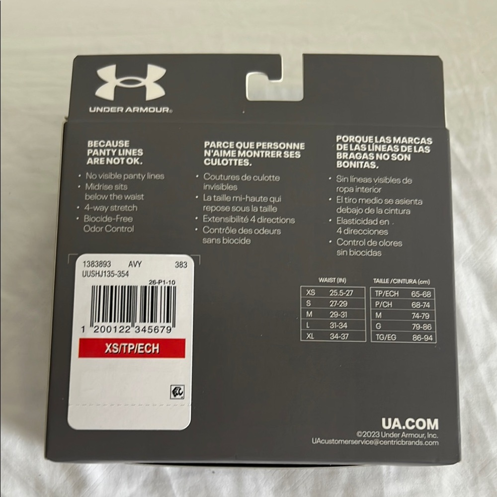 NIB W’s Under Armour Pure Stretch No Show Thong 3PC Set Sz XS - Picture 2 of 4